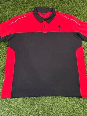 Official Ferrari Service Polo Shirt Würth Modyf Red Black Men's Size XXL Authent